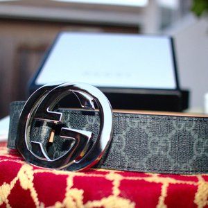 Gucci GG Supreme Belt with G Buckle Size 40